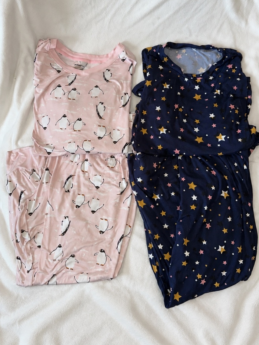 Pink Penguin Print Women’s 2X- XXL Pajama Sets- 4 Pieces, Long sleeves and pants